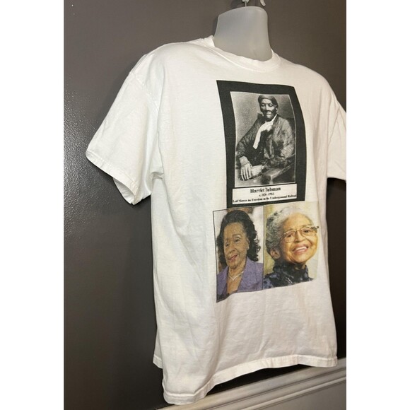 Harriet Tubman Rosa Parks Coretta Scott King Shirt Mens XL White Civil Rights - Picture 3 of 8